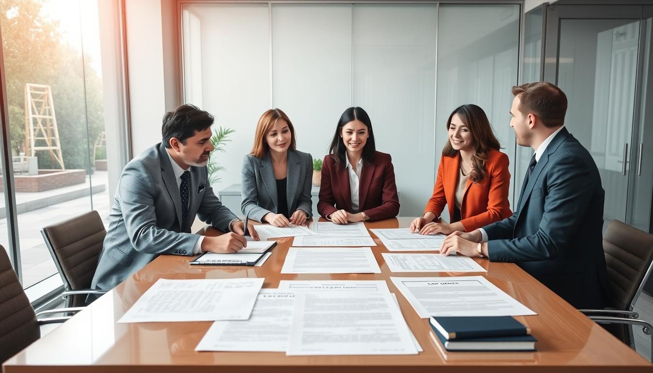 Family examining legal paperwork